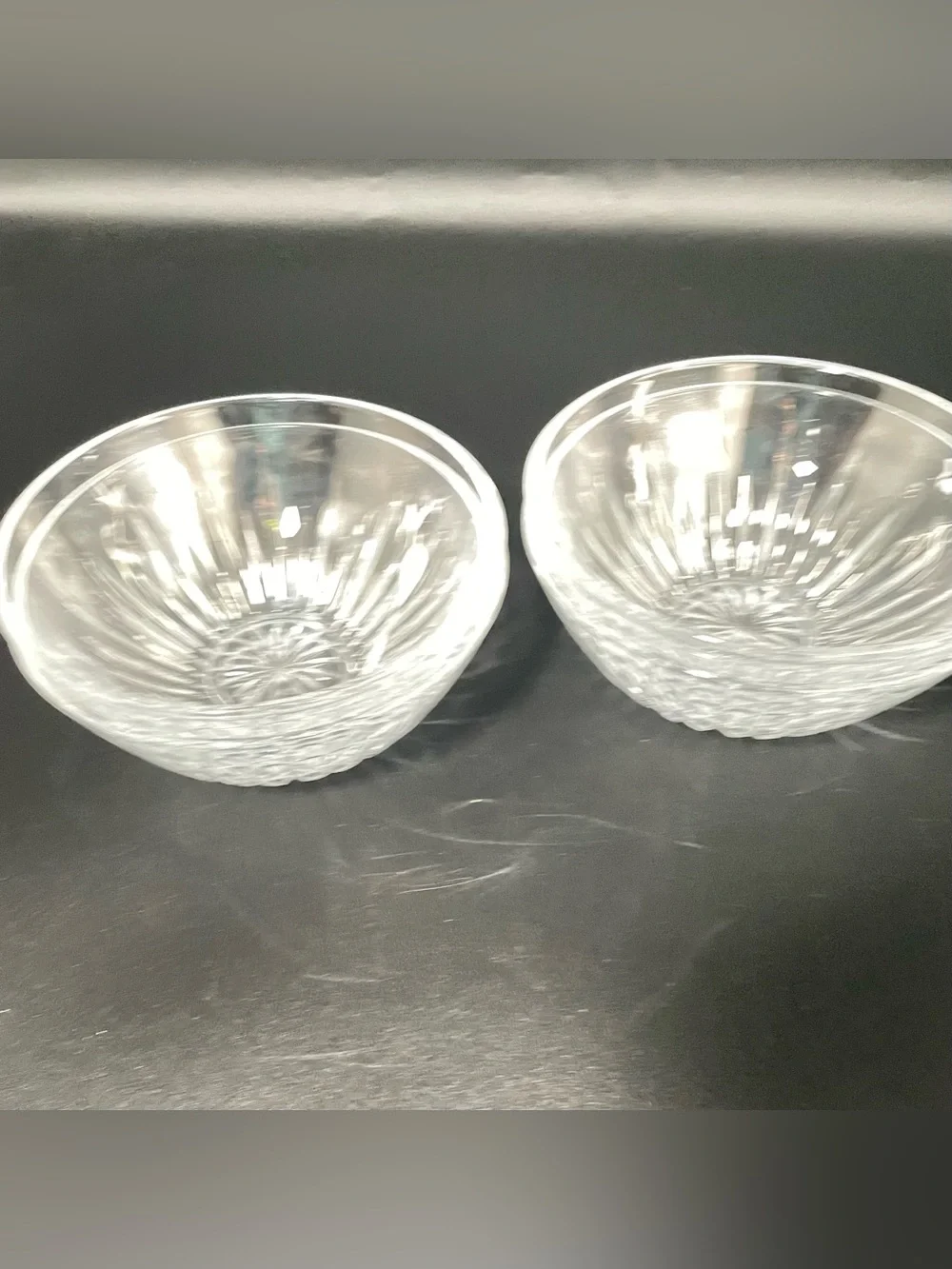 Princess House Highlights Crystal Bowls Set of 4 Individual Dessert Bowls 5.5”
